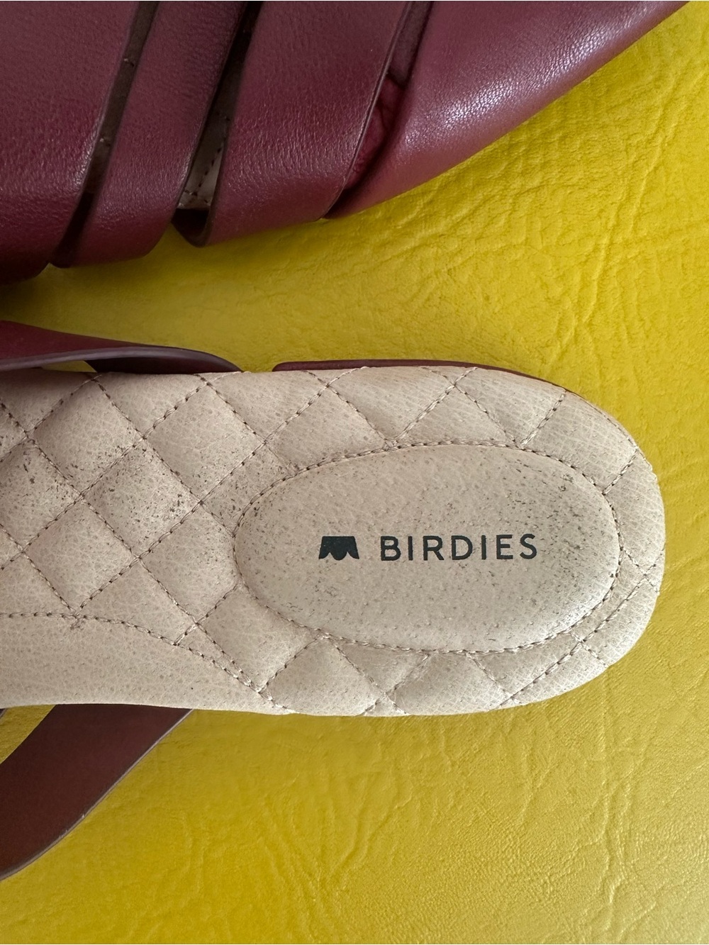 Birdies Woven Pointed Mule in Berry Red - Picture 4 of 6